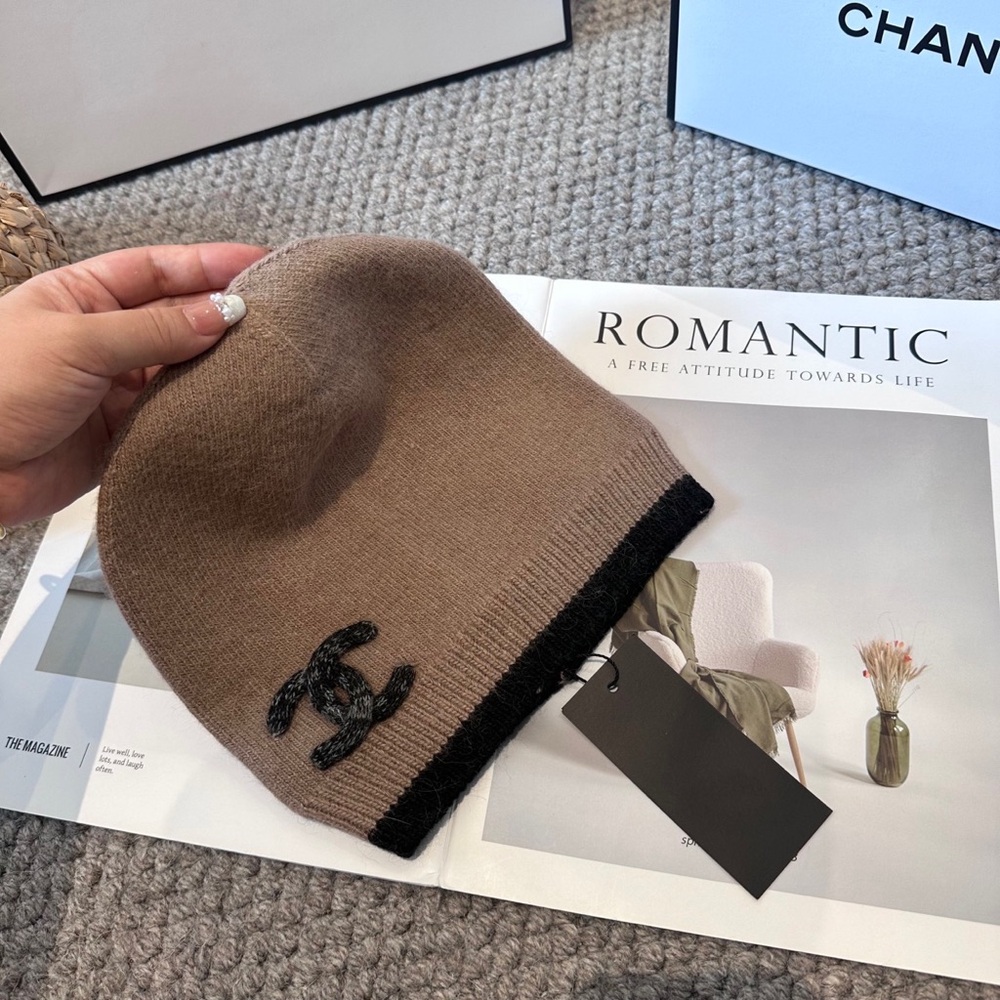 Chanel Tan and Black Women's Beanie